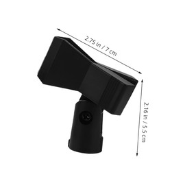 Vaguelly 2 Sets Adjustable Microphone Clip Holder Threaded Spring Clamp Includes Male to Female Adapter Compatible with Wired and Wireless Mics for Live Streaming Speech and Recording