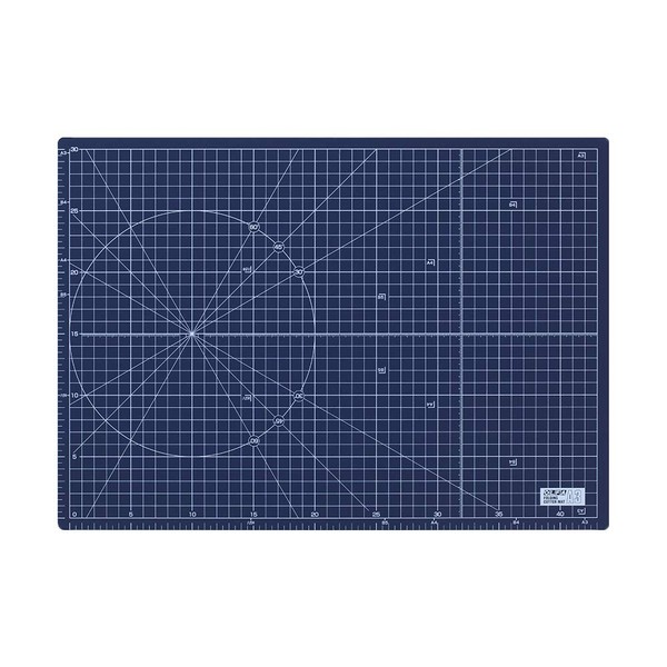 OLFA 223BNV Bifold Cutter Mat, A3, Navy, 12.6 x 17.7