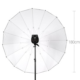 Godox 70 inch 180cm Black White Reflective Umbrella Studio Photography Umbrella, White Inner with Large Diffuser Cover, Bag
