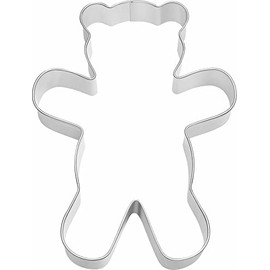 Birkmann 1010702110 Teddy Bear Cookie Cutter 6.5 cm – Grey Plastic – 5 x 3 x 2 cm