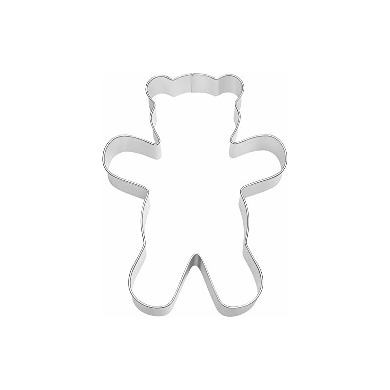 Birkmann 1010702110 Teddy Bear Cookie Cutter 6.5 cm – Grey