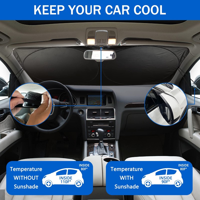 eygeufg - Parasol para parabrisas de coche, parasol divertido con