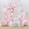 PartyWoo Pale Pink Balloons 140pcs Different Sizes of 18 12