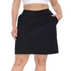 HDE Womens Plus Size Athletic Skort Golf Tennis Skirt with Bike Shorts & Pockets, Black, 20 Plus