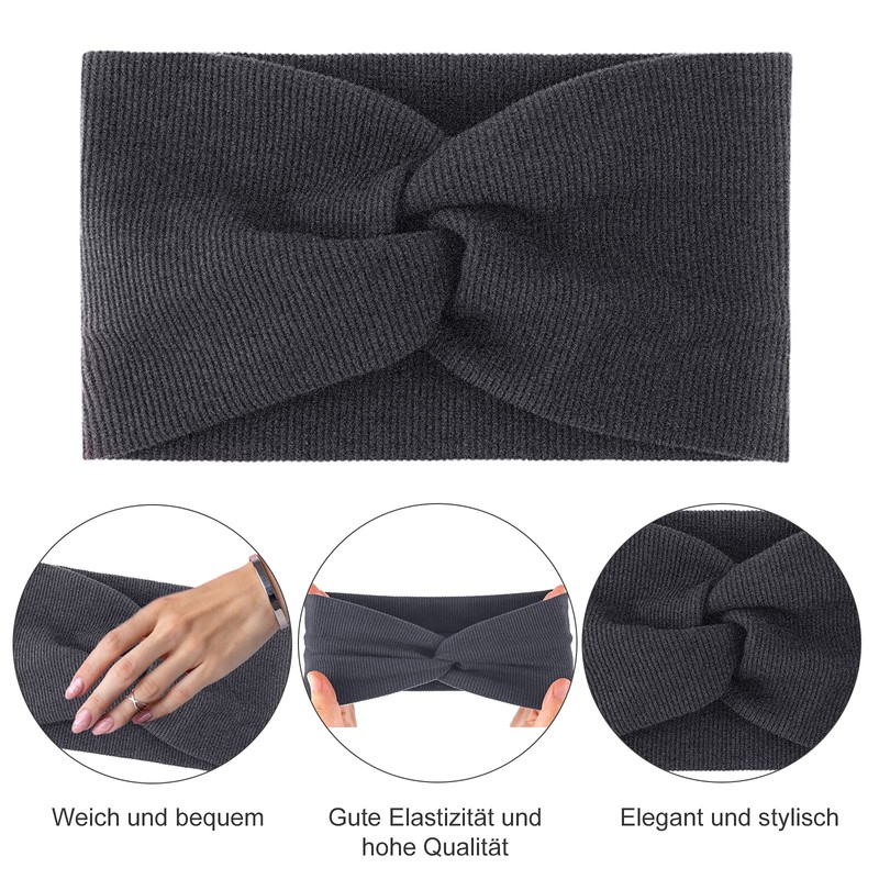 VEGCOO Women's Winter Hair Band, Pack of 6, Wide Twisted