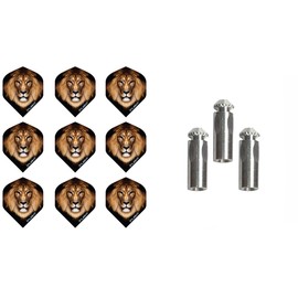 iFlight 3 Sets of Ruthless Standard Dart Flights Plus 1 Set of 3 Aluminum Dart Flight Protectors (Lion)