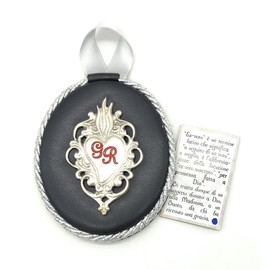 OVUNQUE PROTEGGIMI Ex-Voto Votive, Metal Ex-Voice, Heart for Grace, 12 x 10 cm, for hanging. Made in Italy.