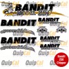 Bandit 250 or 250XP Chipper Decal Set. Bandit and Brush
