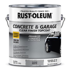 Rust-Oleum 380895 Concrete & Garage Clear Finish Topcoat, Gallon, Matte Clear