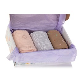 baginska 100% Oeko-Tex Cotton Square Baby Nappies - 3 Muslin Squares 63 x 63 cm Gift Set