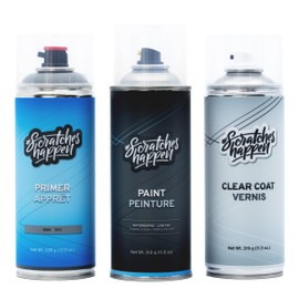 ScratchesHappen Exact-Match Spray Paint - Matte Gunpowder Black Metallic (NH-436M) for Honda - Preferred (Paint + Clear Coat + Primer)
