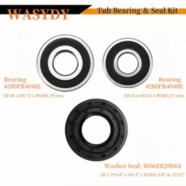 for LG & Kenmore Front-Load Washer Tub Bearing and Seal Kit Replacement, Part Numbers 4036ER2004A,4280FR4048E,4280FR4048L,Compatible with 1267489, AH3522855, AP4438637, EA3522855, PS3522855.