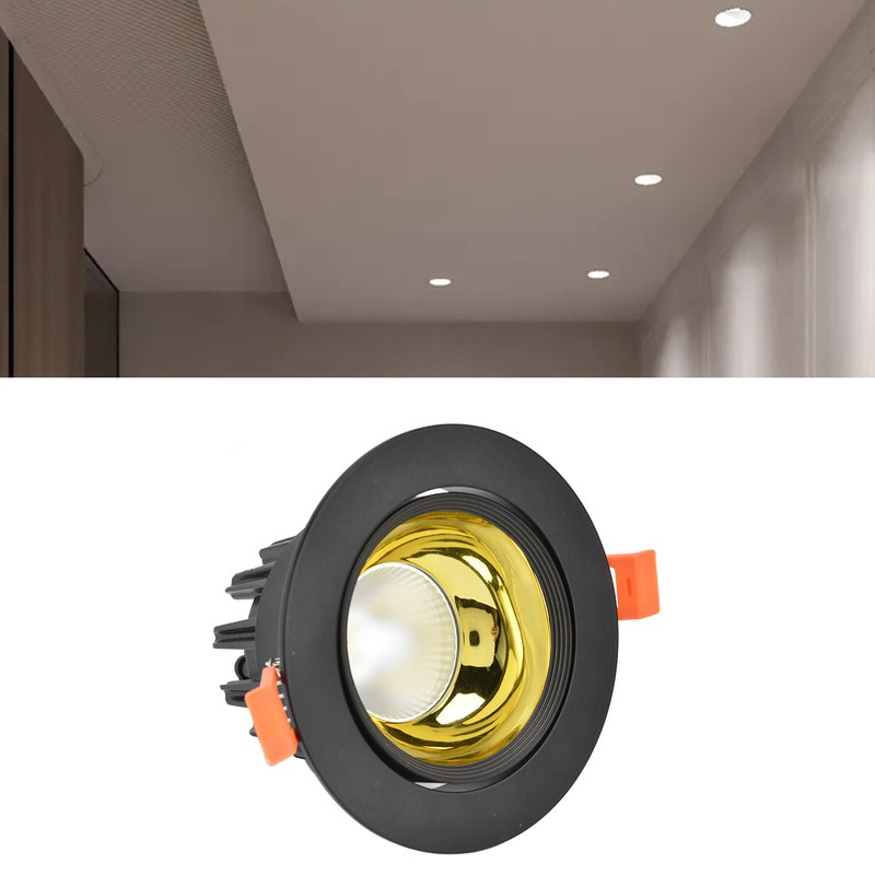 LED Downlight Aluminum Adjustable Angle Dustproof Ceiling Embedded Spotlight for
