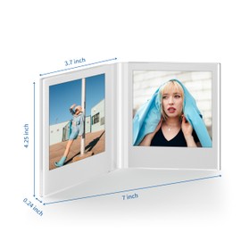 WINKINE Polariod Frame for Photos 4.2''x3.5'', Polaroid Frames fits i-Type/600/SX-70 Films, Acrylic Polaroid Picture Frames, Polaroid Film Instax Frames Desktop, Polaroid Photo Frame for Tabletop