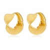 YUJIE Gold Twisted Hoop Earrings for Women Chunky Huggie Hoops