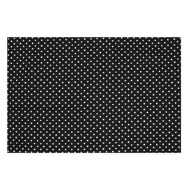 miwaki Placemat, Fabric Placemat, For Children, Girls, Kindergarten, Nursery, Simple, With Name Tag, Motif, Black, Polka Dot, BK,1 Piece, S Size