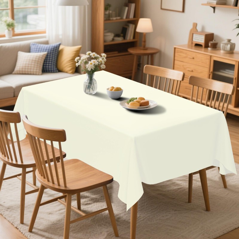 CC-SLZP 3 Pack Plastic Table Cloth Rectangle 54 x 108