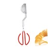 LABRIMP Stainless Steel Pizza Tongs Food Tongs for Serving Multi-use
