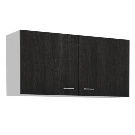 Tuhome Furniture Napoles Wall Cabinet in Espresso and White