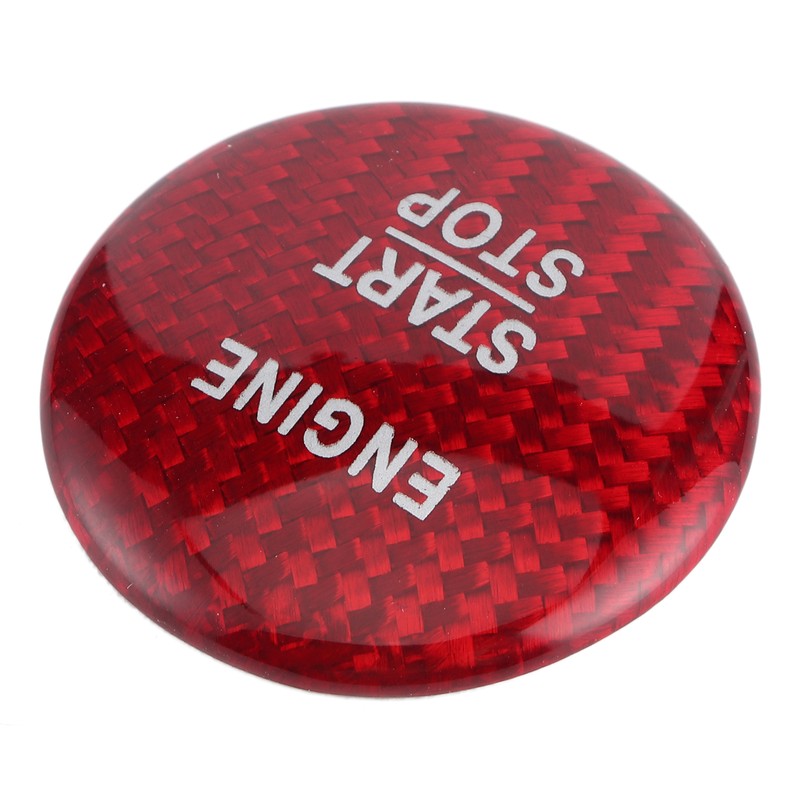 Carbon Fiber Engine Start Stop Button Cover Trim Fit for