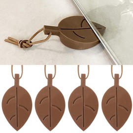 4 Piezas Tope de Puerta, Tope para Puerta de Silicona, Topes para Puerta Piso, Piezas Protectores de Pared de Silicona, Antideslizante, Decorativo, Puerta para Todas Las Superficies del Piso, Marrón