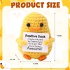 LILELIG Positive Duck, Cute Crochet Duck, Pocket Hug Positive Duck,