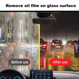 TAOceeXI Automotive Oil Film Cleaning Brush, 2024 New Glass Oil Film Remover for Car, All in One Wipe On Oil Film Remover,Hydrophobic Glass Coating for Windshield ，Improves Clarity and Visibility