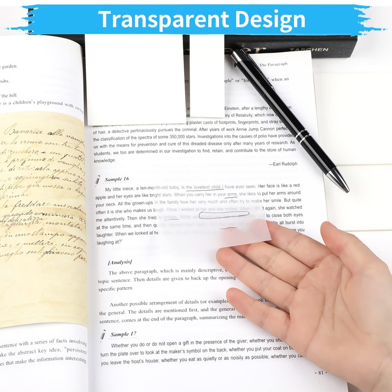 Transparent Sticky Notes, Waterproof, Clear Sticky Notes, Rewritable, for School