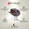 BRANDSLOCK Leather Cowboy Hat for Men Women Shapeable Wide Brim