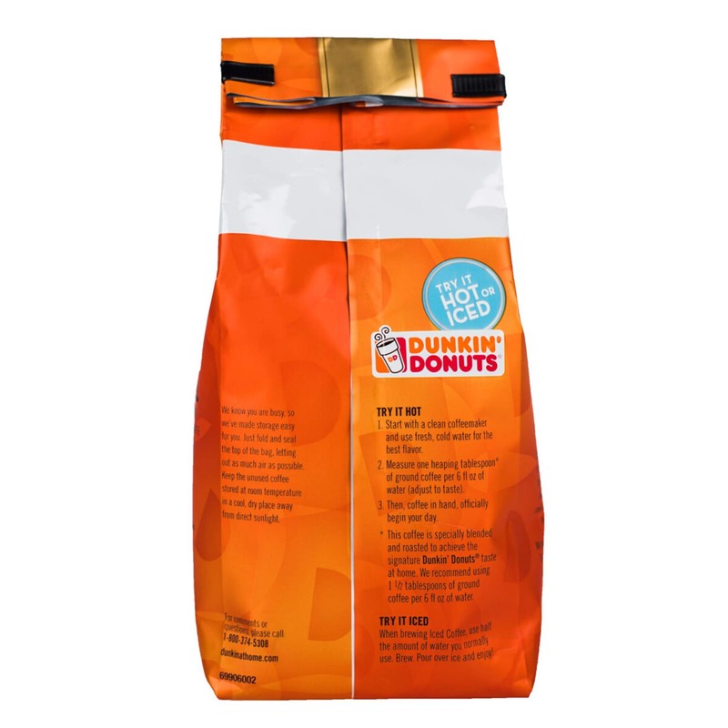Dunkin' Donuts Hazelnut Ground Coffee (2-Pack), American Imported Roasted Kaffee,