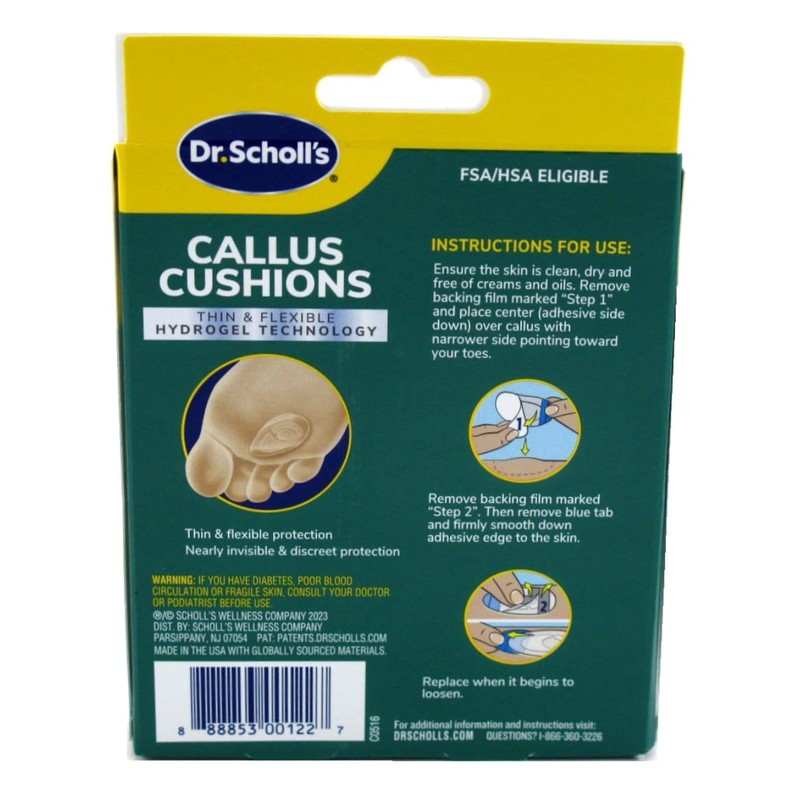 Dr. Scholls Callus Cushions Duragel 5 Count (6 Pack)
