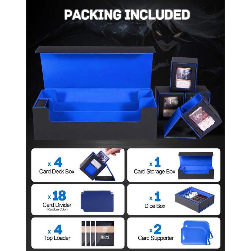 ZLCA MTG Deck Storage Box 5 in 1, Deck Case