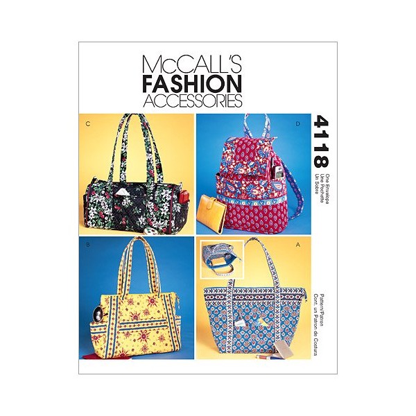 McCall's Patterns M4118 Misses' Handbags, One Size Only