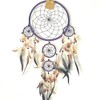 Extra Large Purple Dream Catcher Brown & White Feathers