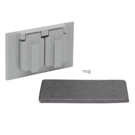 Commercial Electric Gray 1-Gang Duplex Outdoor Weatherproof Outlet Cove