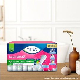 Tena Lady Discret Extra Larga, Toallas Para Incontinencia, 10 Piezas