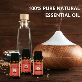 Elaunva Essential Oils Set,100% Pure Natural,4 Scents(Clove/Chamomile/Rose/Ylang),for Valentine's Day GIF and Home Fragrance,Aroma Therapy Oil,Gift for Friends/Family (0.33Fl Oz*4, Flower Set)