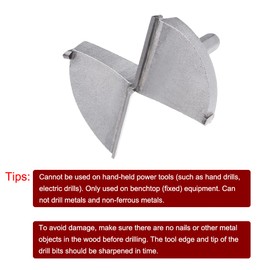 Sourcingmap Forstner Drill Bits 75mm, Tungsten Carbide Wood Hole Saw Auger Opener, Woodworking Hinge Hole Drilling Boring Bit Cutter (Gray)