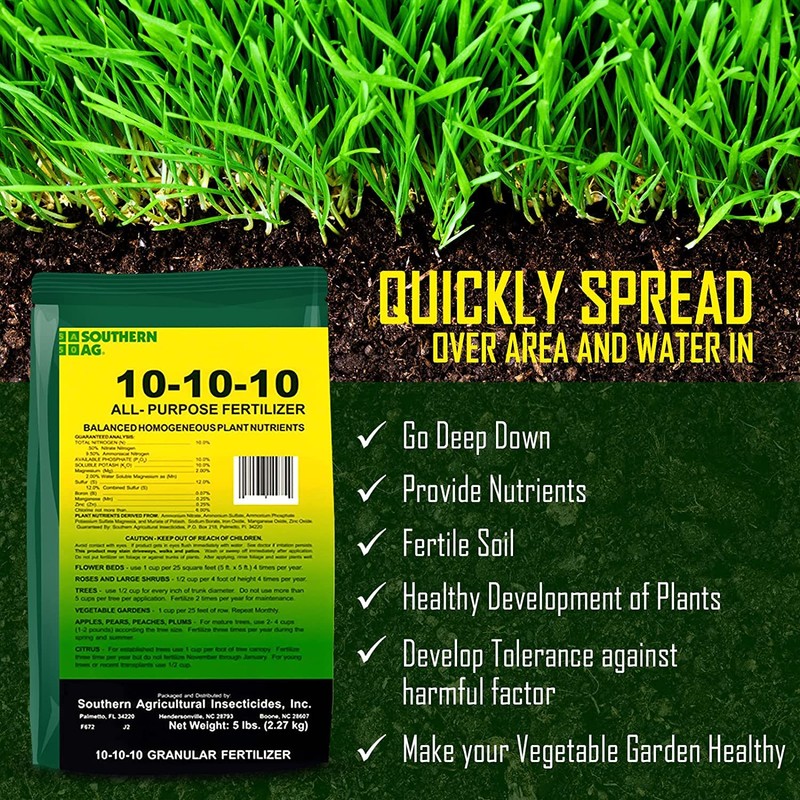 Southern Ag All Purpose Granular Fertilizer 10-10-10, 5 LB Size: