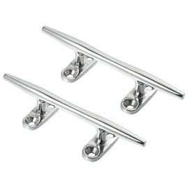 X AUTOHAUX Boat Flag Pole Cleat Hook Deck Cleat Rope Rope Cleat Handle Round Marine Stainless Steel 2 Pack 5 Inch