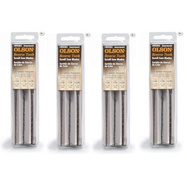 4PK Olson Reverse Tooth Scroll Saw Blades 5″ Long FR49202 Assortment Pack (4 Packs)