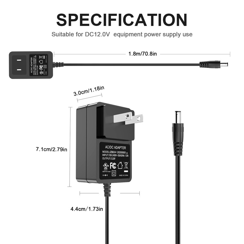 Replacement for LEVOIT Air Purifier (LAP-C161-WUS) Charger, 12V Power Supply