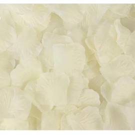 Feather Paradise 100pcs Ivory Petals Peach Fabric Petals Wedding Petals Vases Fillers  from USA