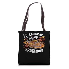 Crokinole Player Board Game Pichenotte Tote Bag
