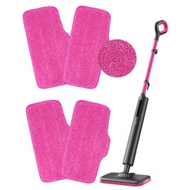 KEEPOW Microfiber Steam Mop Pads Compatible with Schenley Steam Mop 7 in 1, 4 Pack Washable and Reusable Replacement Steam Mop Pads Attachments Fit for Steamer Mop Cleaner SLFCSM054 for All Floors