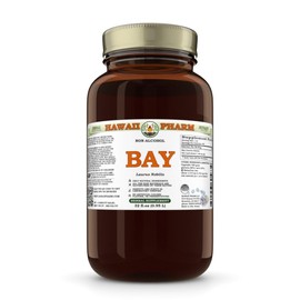 Bay (Laurus Nobilis) Dry Leaf Glycerite, Made in Hawaii, All Natural, Vegan, Lab Tested Alcohol-Free Liquid Extract - 32 fl.oz
