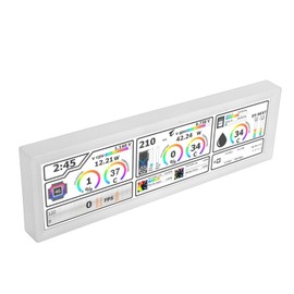 8.8 Inch PC Sensor Display - CPU Temperature Monitor with 1920x480 60Hz IPS Screen, Mini HDMI & Micro USB Interface for and Linux Systems