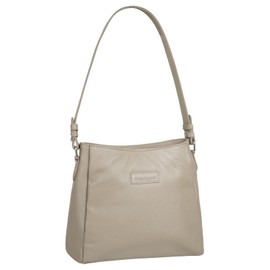 bruno banani Shopper Genuine Leather Women's Large Shoulder Bag with Smartphone Compartment, Tote Bag for Women, 022132, beige, Unit size