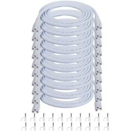 SinLoon UL-LP Certification T5 T8 LED Lamp Connecting Wire Ceiling Lights Daylight LED Integrated Tube Cable Linkable Cords for LED Tube Lamp Holder Socket Fittings with Cables(1.5M 10 Pack)