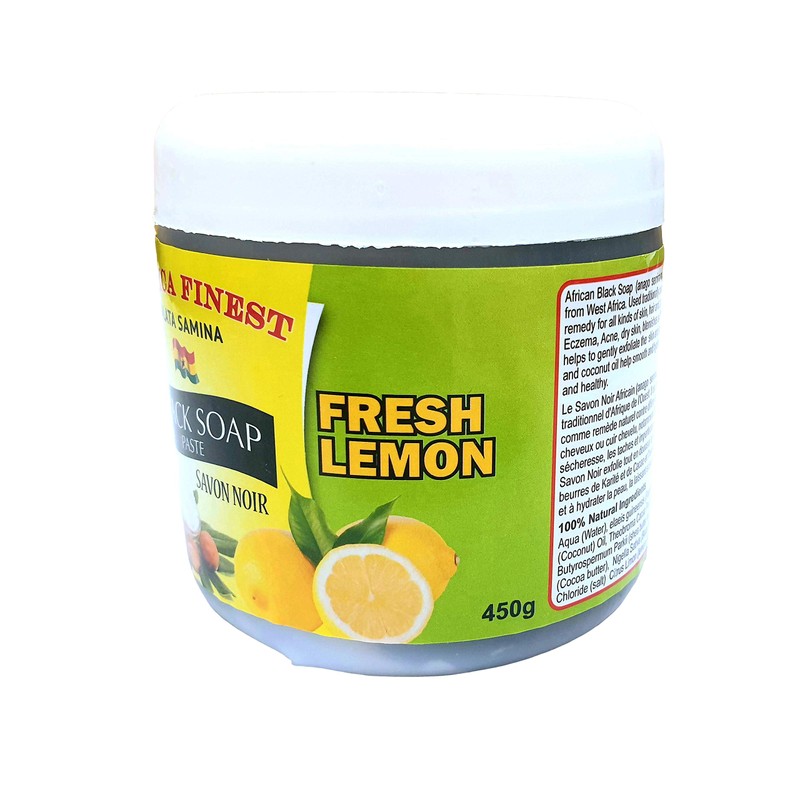 Africa Finest Natural Black Soap Paste (Fresh Lemon) (Exfoliate &